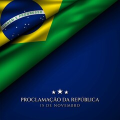 Brazil Republic Day Background. Vector Illustration. - obrazy, fototapety, plakaty