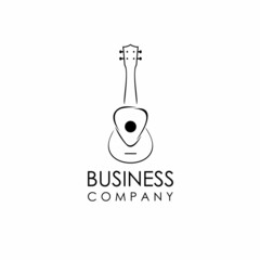 logo for music industry, ukulele logo template