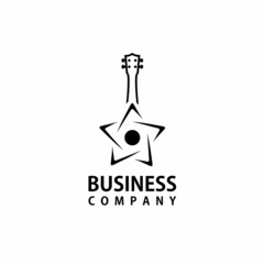 logo for music industry, ukulele logo template
