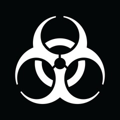 biohazard sign isolated on black background vector design