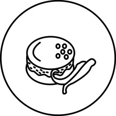 French macaroon icon vector  design isolated on white background