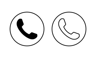 Call icons set. telephone sign and symbol. phone icon. contact us