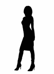 sexy woman icon on white background