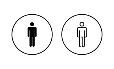 Man icons set. male sign and symbol. human symbol