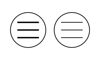 Menu Icons set. web menu sign and symbol. hamburger menu symbol