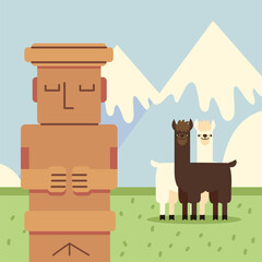 bolivia traditional llamas