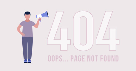 Website 404 error concept