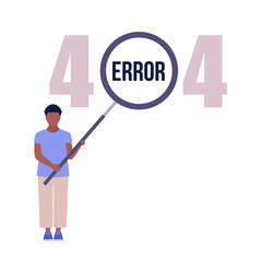 Website 404 error concept