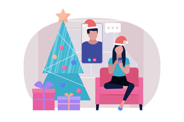 Fototapeta premium Christmas and happy new year theme