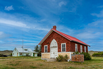 The abandoned Ravenscrag Anglican Church in Ravenscrag, Saskatchewan