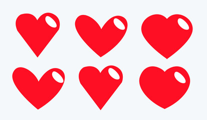 
Collection of heart illustrations, Valentine's Day, Love symbol icon set, love symbol 
vector, posters, cards.