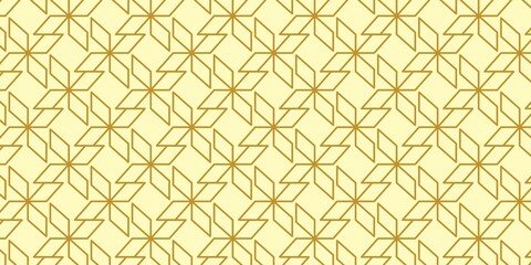 Geometric Pattern Overlap Gold Line on White Background Design