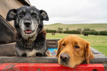 Stud Angus, wagyu, Murray grey, Dairy and beef Cows and Bulls grazing on grass and pasture in a...