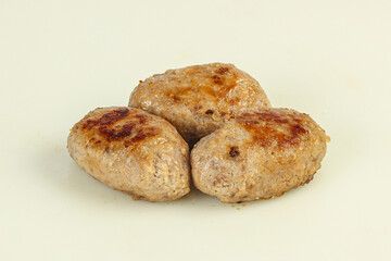 Homemade roasted cutlet minced meat