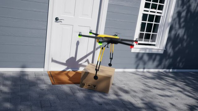 Drone delivering packages with medicines or vaccines directly to the client.