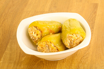 Bell Bulgarian pepper stuffed meat
