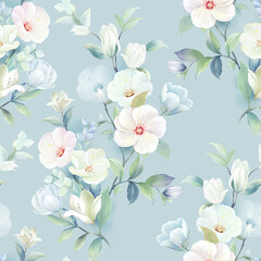 Flower pattern, suitable for fabrics, packaging, wallpaper