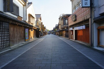 Oharai-machi shopping and eatery street, near the gate of Ise Jingu Shrine, in Mie, Japan - 三重 内宮前 おはらい町通り 旧参宮街道
