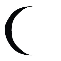 Half Circle Brush Stroke Border Frame . Grunge Element for your Design .  . Vector illustration