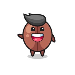 Fototapeta premium happy coffee bean cute mascot character