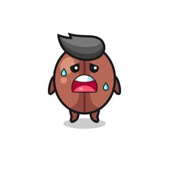 the fatigue cartoon of coffee bean