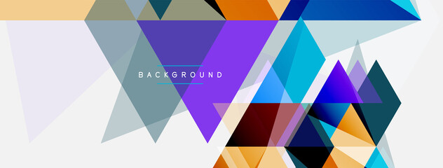 Mosaic triangles geometric background. Techno or business concept, pattern for wallpaper, banner, background, landing page