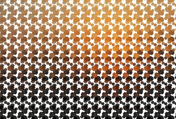 Light Orange vector template with bubble shapes.