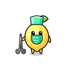 surgeon lemon mascot character