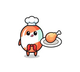 candy fried chicken chef cartoon character