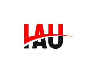 IAU Letter Initial Logo Design Vector Illustration