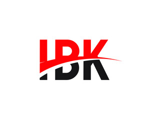 Fototapeta premium IBK Letter Initial Logo Design Vector Illustration