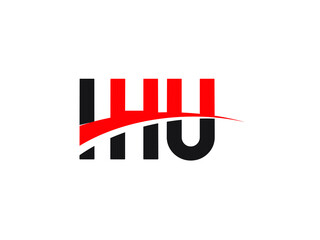 IHU Letter Initial Logo Design Vector Illustration