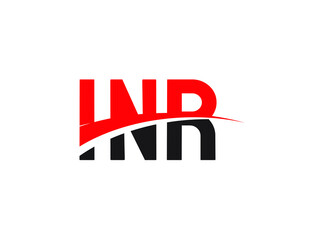 INR Letter Initial Logo Design Vector Illustration