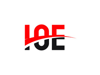 IOE Letter Initial Logo Design Vector Illustration