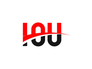 IOU Letter Initial Logo Design Vector Illustration