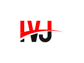 IVJ Letter Initial Logo Design Vector Illustration
