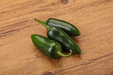 Green raw jalapeno peper heap