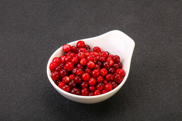 Sweet and tasty cranberry in the bowl