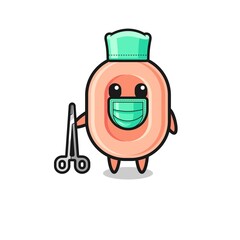 surgeon soap mascot character