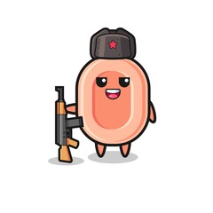 cute soap cartoon as Russian army