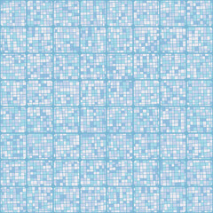 Seamless checkered pattern. Dismembered rounded squares. Disorderly coloration.