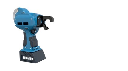 electric iron rod wire tier tool - isolated conceptual industrial 3D illustration