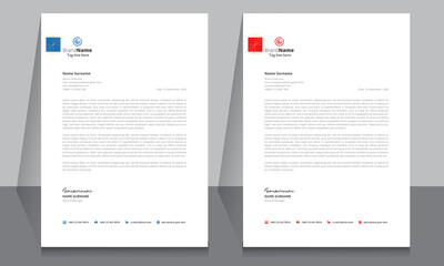 Letterhead format template, business style letterhead design template. Company letterhead template designs.