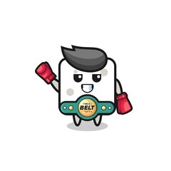 sugar cube boxer mascot character