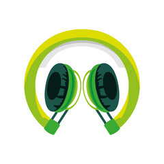 green headphones gadget
