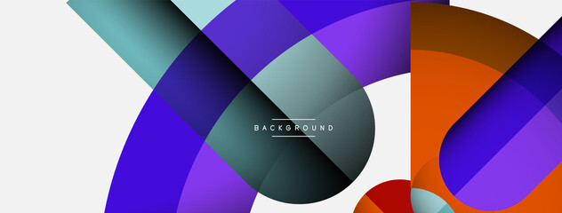 Fototapeta premium Trendy shapes, color minimal design composition, lines and shadows for wallpaper banner background or landing page