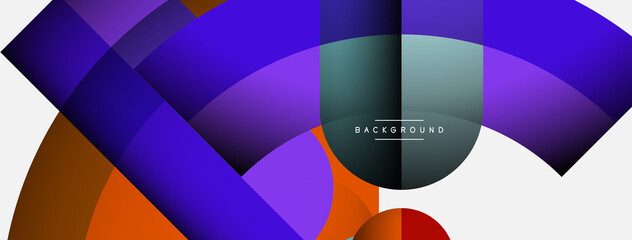 Trendy shapes, color minimal design composition, lines and shadows for wallpaper banner background or landing page