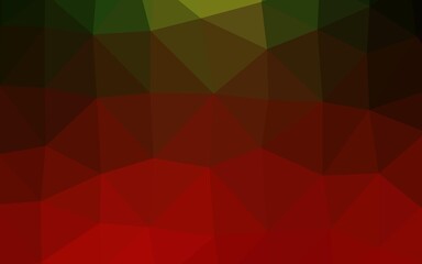 Dark Green, Red vector blurry triangle template.