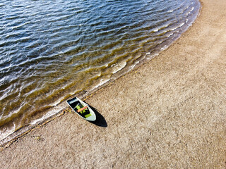 lonely boat on a beach