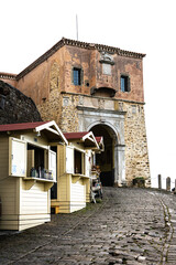 Gate of Motovun - little historic town and fortress in Istria